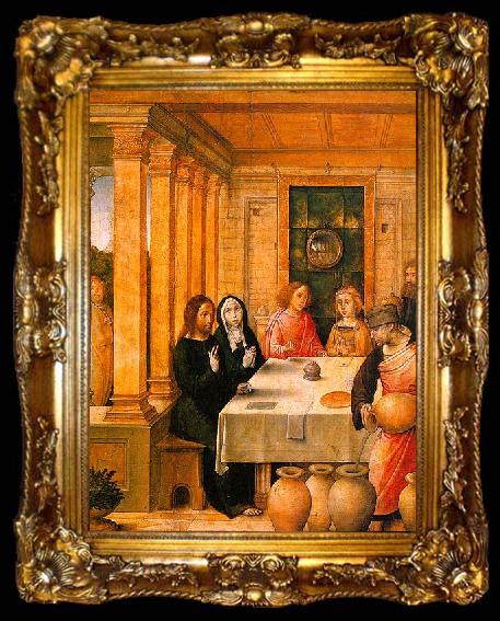 framed  Juan de Flandes The Marriage Feast at Cana, ta009-2